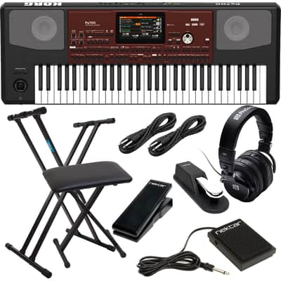 Korg Pa700 61-key Arranger Workstation, Keyboard Stand, Bench, Presonus HD9, Nektar NX-P, Sustain Pedal, Nektar NP-1, (2) 1/4 Cables Bundle