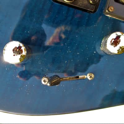 Jackson Performer Guitar, 1996, Japan, Blue See-Thru Flame Maple Top, Gig Bag image 6