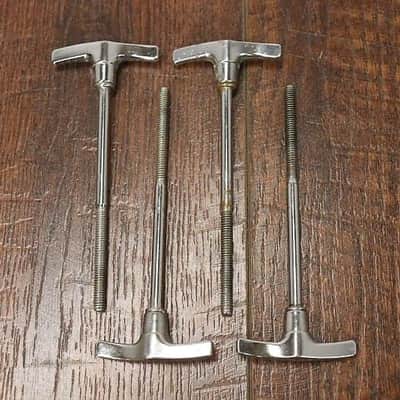 Percussion Plus 4-3/4" Bass Drum T Rods Chrome Vintage 4pk image 5