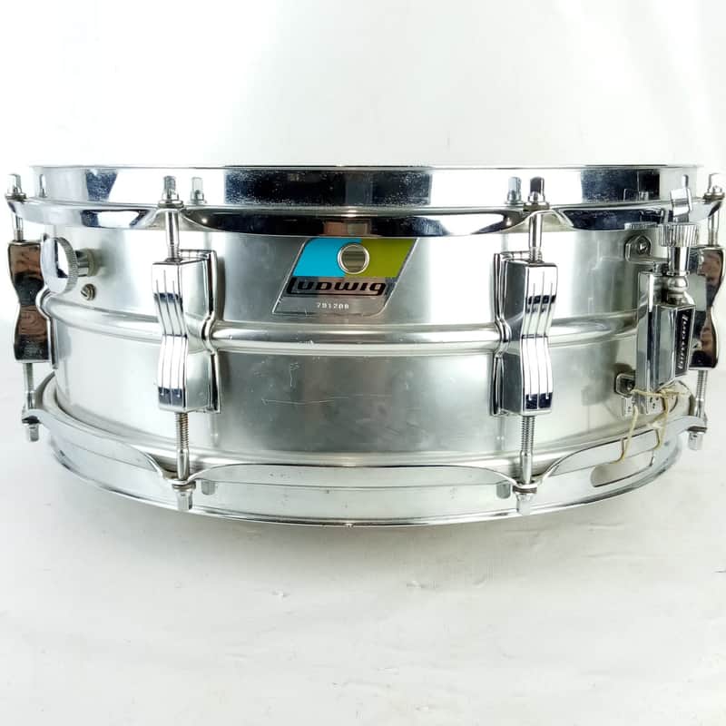 Ludwig July10-1970 5x14"Acrolite Snare Drum B/O Baked Aluminum Shell Vintage#404 image 1