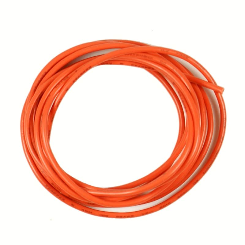 6-Foot Single conductor Shielded Guitar Circuit Wire 28 AWG, Tangerine Bild 1