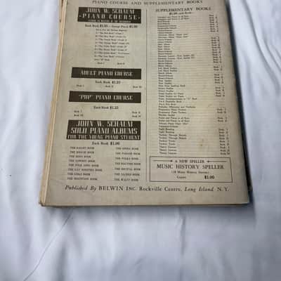 Vintage 1945 John W. Schaum Piano Course books B - G -Used Vintage old image 3