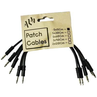 ALM Busy Circuits ALM-PC001x15 Eurorack Patch Cables (5 x 15cm) - Black image 4