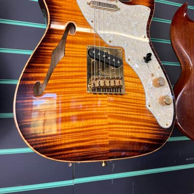 Fender Select Telecaster Thinline 2013 Violin Burst Semi-Hollow Electric Guitar image 3