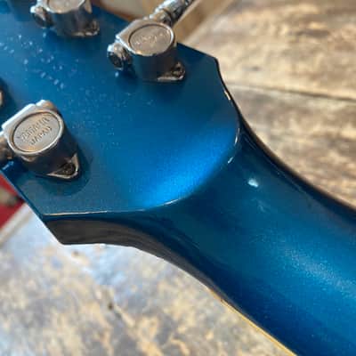Vintage 1982 Japanese Yamaha SG800s Factory Metallic Blue w/ Vintage Leatherette Case image 15