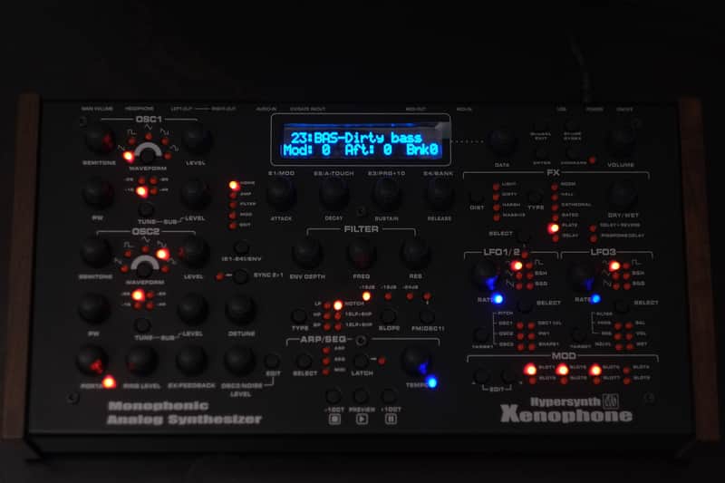 MINT Hypersynth Xenophone with Custom-made Case and tilted wooden sides image 1