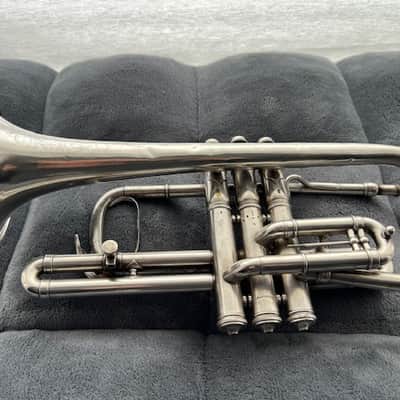 1904 Conn Conqueror Cornet – Silver Plate – Engraved “Exchanged for a Buescher” – King Case image 5