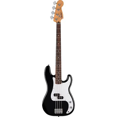 Fender Standard Precision Electric Bass. Laurel Fingerboard, White Pickguard, Black image 3
