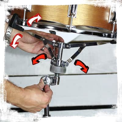 Snare Drum Stand - GRIFFIN Percussion Hardware Tom Holder Practice Pad Mount Key image 10