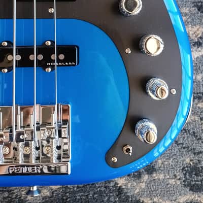 Fender American Ultra II Precision Bass with Ebony Fretboard 2024 - Present - Noble Blue image 5