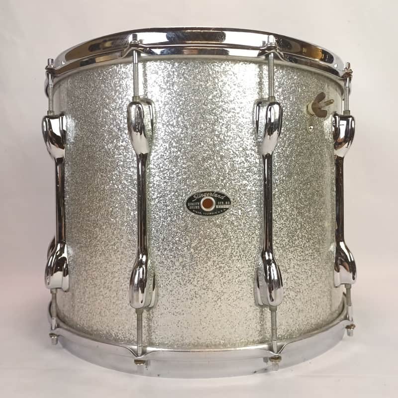 *Slingerland 12x15" TDR Marching Snare/Tom Drum Silver Sparkle Vintage 70s Maple image 1