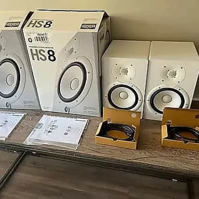 Yamaha HS8-W (HS8W - HS-8) Limited Edition White 8-inch Powered Studio Monitor Pair (Open-Box) *Mint image 1