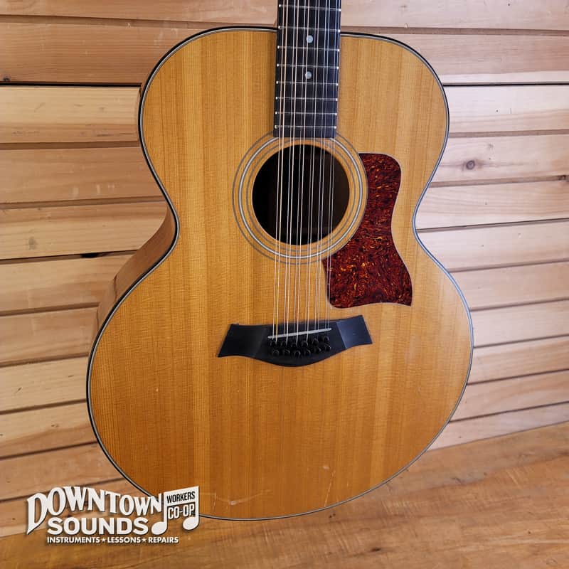 1992 Taylor 555 12-String Jumbo Acoustic/Electric Guitar with Taylor Hard Case - Natural, 5lbs 8oz, NEW BRIDGE image 1