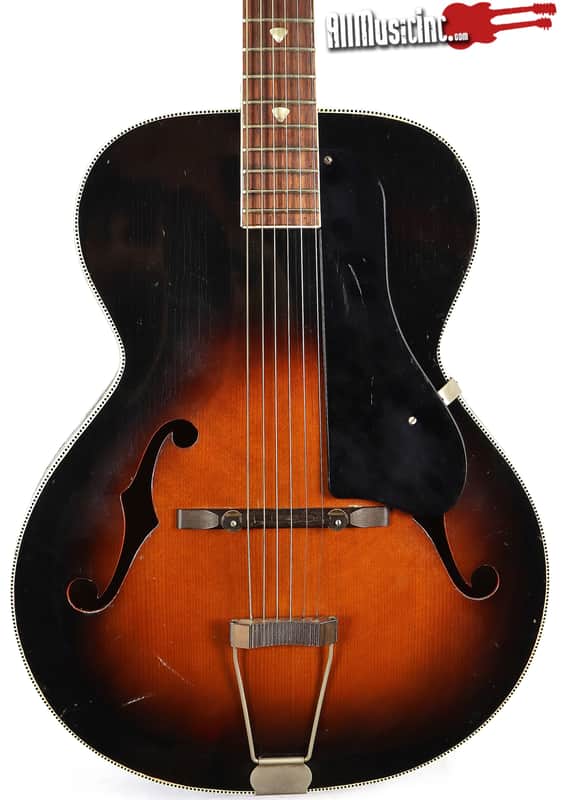 Vintage 1960s Kay P-3 Tobacco Sunbust Archtop Acoustic Guitar L-6955 image 1