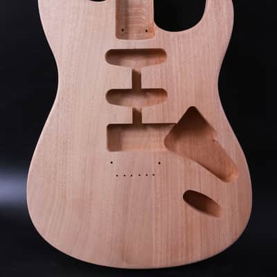 Guitar Body Mahogany Wood SSH Pickup Hard Tail Bolt on Heel ST Style image 1