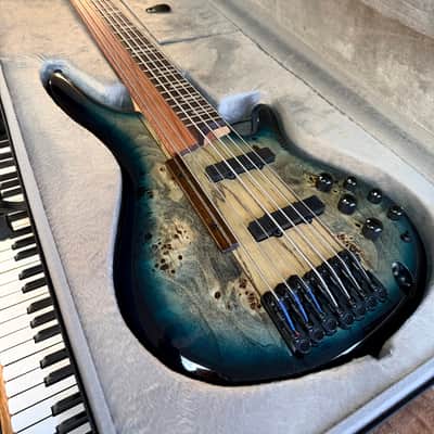 Ibanez SRAS7-CBS Bass Workshop Hybrid Fretless Soundgear 2023 - Present - Cosmic Blue Starburst image 19