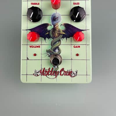 MOTLEY CRUE SOLD OUT Dr. Feelgood 30th Anniversary Guitar Distortion Effects Pedal  RARE Mick Mars 2019 - Sea Foam Green image 5