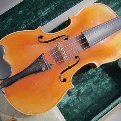 Jacobus Stainer German 4/4 Violin Germany Circa-1930s-1940s-Reddish Brown Varnish image 2