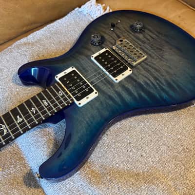 Rare Color! 6.98lbs 2018 PRS Custom 24 - Faded Gray Black Blue Burst image 4