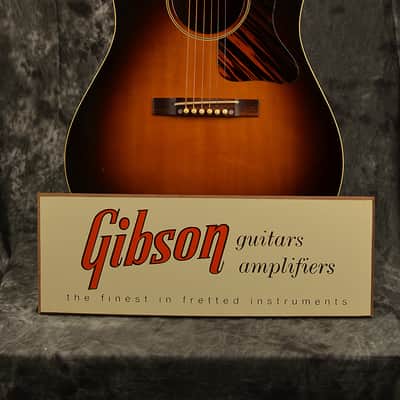 Gibson 1950s Vintage Style Guitar Stand Display Sign image 1