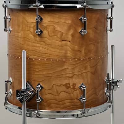 Craviotto 20/12/14" Solid Cherry Drum Set w/ Cherry Inlay - Kit #1161 image 17
