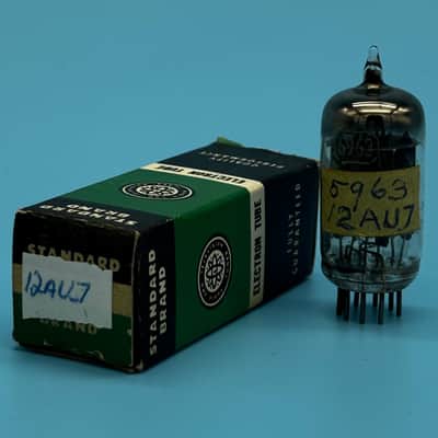 1950s RCA 5963 12AU7 ECC82 Vintage Long Black Plate D Getter Preamp Tube! T311 image 7