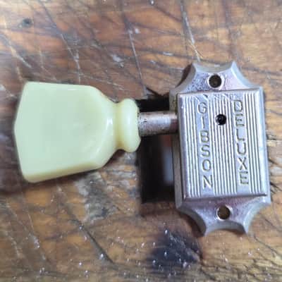 Used 1990's Gibson Deluxe Made in Germany Treble Side Keystone Guitar Tuner Individual 3x3 Guitar Tuner Chrome Luthier Parts image 2