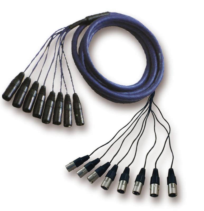 MULTI-CHANNEL AUDIO SNAKE CABLE - 24 CHANNEL - 30 feet / Stage Box / 4 TRS image 1