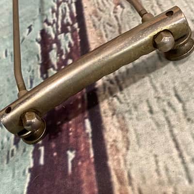 Vintage original Gibson Tailpiece  1950’s  Nickel adjustable with feet image 3