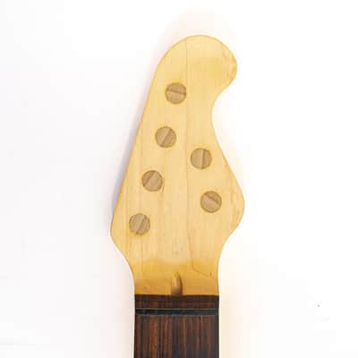 USA Custom Guitars Quartersawn Maple Neck w/ Dark Rosewood FB, Compound Radius, 4+2 Doweled Tuner Holes image 6