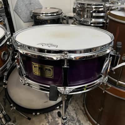 Pork Pie 5x13 Inch Maple Snare in Purple Satin (2001) image 9