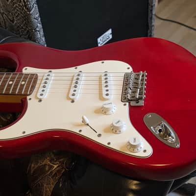 Fender Stratocaster Highway One USA LH Left Hand 2004 - Crimson Red Transparent Nitro Finish American Strat image 18