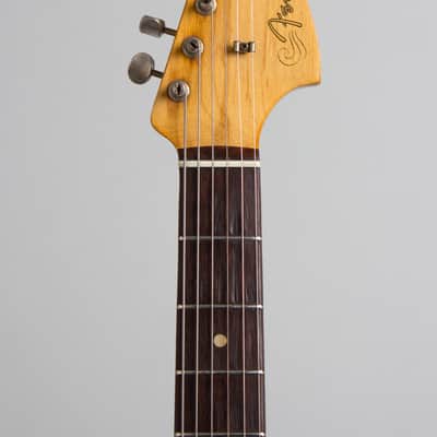 Fender  Jazzmaster Solid Body Electric Guitar (1960), ser. #47491, original brown tolex hard shell case. image 5