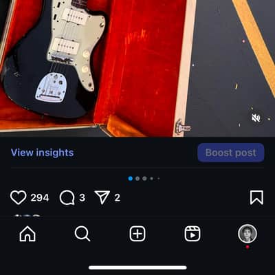 1963 Fender Jazzmaster black/matching headstock 1963 - Black image 13