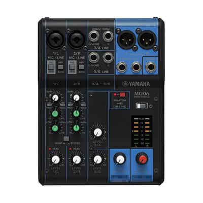 Yamaha MG06 6-Input Stereo Mixer, 20Hz-20kHz Frequency Response, 2x Mic/Line Combo Inputs, 4x 1/4  Line Inputs, +48V Phantom Power image 5