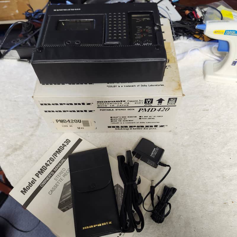 Ner Mint Marantz PMD420 Rebuilt 2-Head Portable Cassette W/Accessories image 1