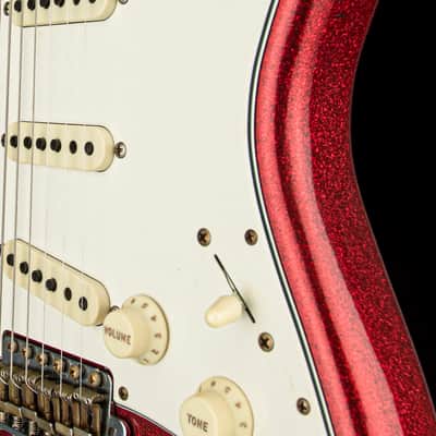 Fender Custom Shop Limited Edition '69 Stratocaster Journeyman Relic - Aged Red Sparkle #81036 image 11