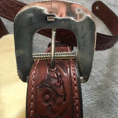 El Dorado  Original Model Hand-Tooled Leather Guitar Strap 2008 Dark Brown image 4