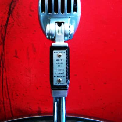 Vintage early 1960's Shure 55S Unidyne dynamic cardioid microphone Multi Z w cable Elvis 55 55SW 556S image 6