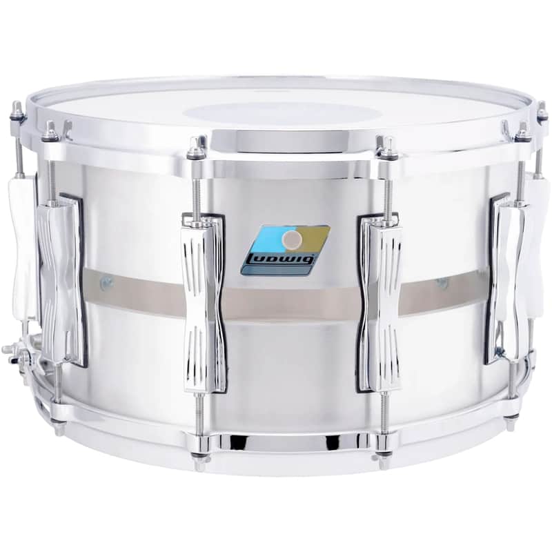 Ludwig Slotted Coliseum Cast Aluminum Snare Drum 14x8 image 1