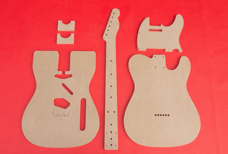 Fender Telecaster Guitar Router Template Set for Bound Top Body 1959 - late 1960s CNC Luthier Tools image 1