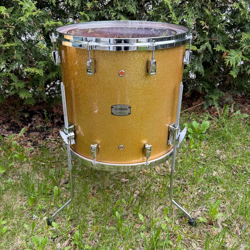 Yamaha Absolute Hybrid Maple 16x15 Floor Tom Drum // Drum Set Gold Champagne Sparkle AHM image 1