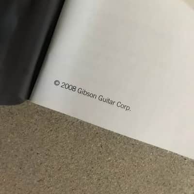 Gibson USA Case Candy 2008-2011 Blank Checklist & Warranty Manual Cloth Les Paul SG Explorer V image 2