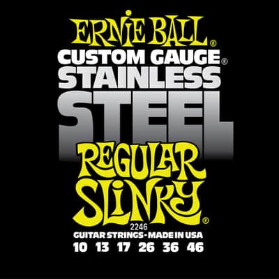 Ernie Ball 2246 Regular Slinky Stainless Steel Electric Guitar Strings (10-46)