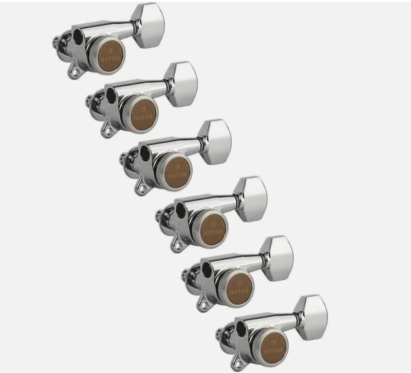Gotoh Magnum Lock-Trad 6-In-Line Guitar Tuners – Chrome Locking Tuning Machines Category image 1
