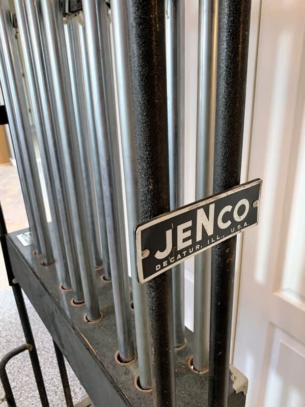Jenco 1.5 Octave Chrome 1" Tubular Orchestral Chimes w/Foot Damper image 1
