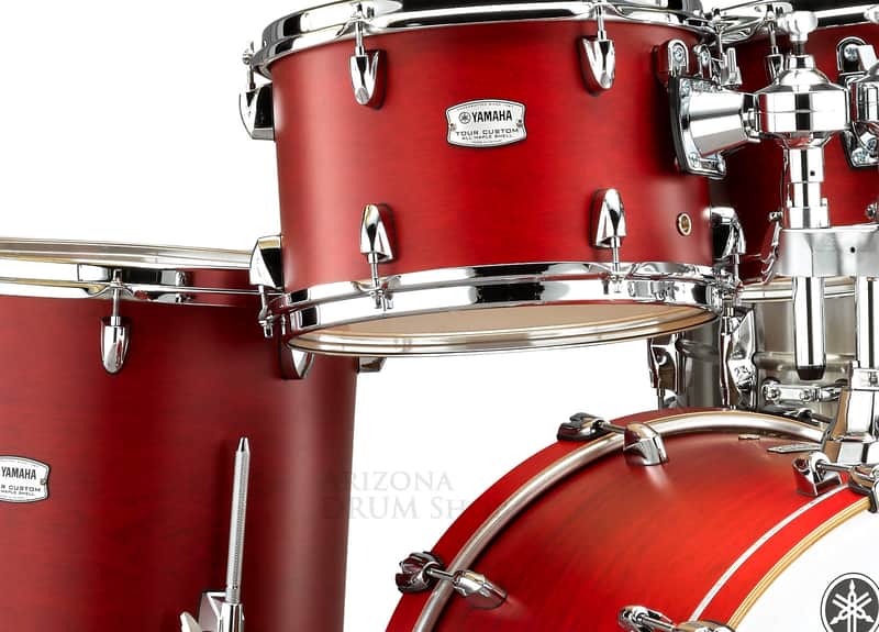 Yamaha New Tour Custom Maple 4-pc. Shell Pack TMP2F4CAS Candy Apple Red Satin (22 10 12 16) image 1