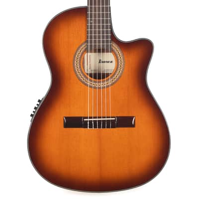 Ibanez GA35TCEVLS Thinline Cutaway Classical Acoustic-Electric Violin Sunburst High Gloss image 2