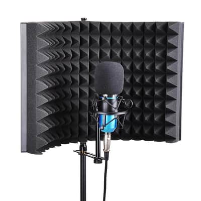 Professional Studio Recording Microphone Isolation Shield - Pop Shield (2 Folds) image 1