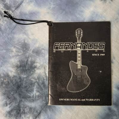Vintage 2001 Fernandes Electric Guitar Hang Tag Owners Manual and Warranty Booklet image 1